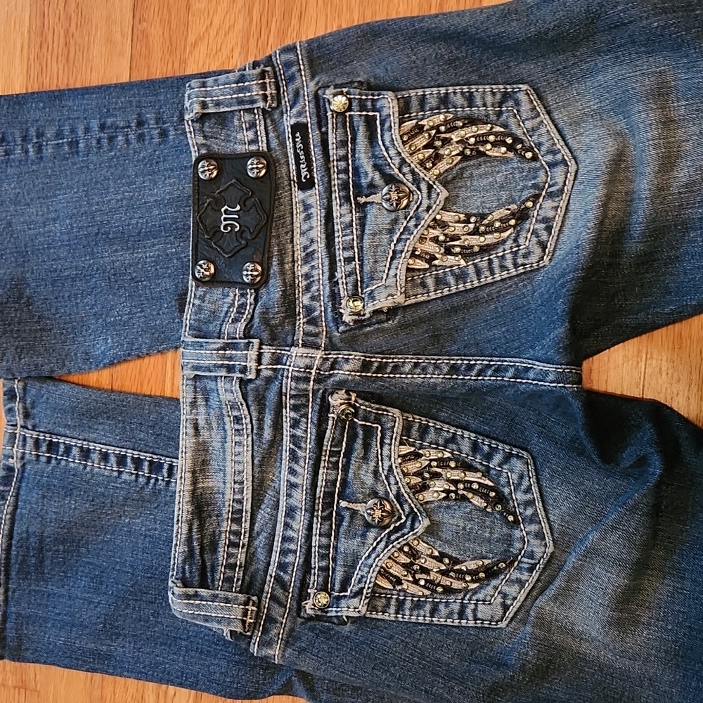 Miss Me Jeans bling angel wings size 25